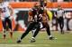 CINCINNATI - OCTOBER 25: Chris Crocker #42 of the Cincinnati Bengals runs with the ball after intercepting a pass during the NFL game against the Chicago Bears at Paul Brown Stadium on October 25, 2009 in Cincinnati, Ohio. The Bengals won 45-10. (Photo by Andy Lyons/Getty Images)