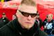 DAYTONA BEACH, FL - FEBRUARY 13: MMA fighter Brock Lesnar walks in the garage area during practice for the Daytona 500 at Daytona International Speedway on February 13, 2010 in Daytona Beach, Florida. (Photo by Sam Greenwood/Getty Images for NASCAR)