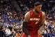 ORLANDO, FL - MARCH 13: LeBron James #6 of the Miami Heat drives during the game against the Orlando Magic at Amway Center on March 13, 2012 in Orlando, Florida. NOTE TO USER: User expressly acknowledges and agrees that, by downloading and or using this photograph, User is consenting to the terms and conditions of the Getty Images License Agreement. (Photo by Sam Greenwood/Getty Images)