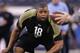 INDIANAPOLIS, IN - FEBRUARY 25: Offensive lineman Cordy Glenn of Georgia participates in a drill during the 2012 NFL Combine at Lucas Oil Stadium on February 25, 2012 in Indianapolis, Indiana. (Photo by Joe Robbins/Getty Images)