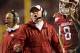 FAYETTEVILLE, AR - NOVEMBER 5: Head Coach Bobby Petrino of the Arkansas Razorbacks argues a call during a game against the South Carolina Gamecocks at Donald W. Reynolds Stadium on November 5, 2011in Fayetteville, Arkansas. The Razorbacks defeated the Gamecocks 44 to 28. (Photo by Wesley Hitt/Getty Images)