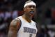 LOS ANGELES, CA - FEBRUARY 22: Al Harrington #7 of the Denver Nuggets reacts after his score during the game against the Los Angeles Clippers at Staples Center on February 22, 2012 in Los Angeles, California. The Clippers won 103-95. NOTE TO USER: User expressly acknowledges and agrees that, by downloading and or using this photograph, User is consenting to the terms and conditions of the Getty Images License Agreement. (Photo by Harry How/Getty Images)