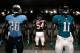 NEW YORK, NY - APRIL 03: The new Tennessee Titans, Chicago Bears and Jacksonville Jaguars jerseys are displayed during the unveiling by Nike as they begin their partnership with the NFL at Steiner Studios on April 3, 2012 in New York City. (Photo by Mike Lawrie/Getty Images)