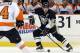 PITTSBURGH, PA - APRIL 7: Sidney Crosby #87 of the Pittsburgh Penguins handles the puck against the Philadelphia Flyers during the game at Consol Energy Center on April 7, 2012 in Pittsburgh, Pennsylvania. (Photo by Justin K. Aller/Getty Images)