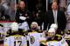 VANCOUVER, BC - JUNE 15: Head coach Claude Julien (Top Right) of the Boston Bruins looks on from the bench during Game Seven against the Vancouver Canucks in the 2011 NHL Stanley Cup Final at Rogers Arena on June 15, 2011 in Vancouver, British Columbia, Canada. (Photo by Rich Lam/Getty Images)