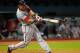 MIAMI GARDENS, FL - SEPTEMBER 26: Michael Morse #38 of the Washington Nationals hits during a game against the Florida Marlins at Sun Life Stadium on September 26, 2011 in Miami Gardens, Florida. (Photo by Mike Ehrmann/Getty Images)
