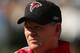 CHARLOTTE - NOVEMBER 11: Head coach Bobby Petrino of the Atlanta Falcons looks on during the game against the Carolina Panthers at Bank of America Stadium on November 11, 2007 in Charlotte, North Carolina. (Photo by Streeter Lecka/Getty Images)