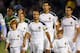 CARSON, CA - APRIL 23: Landon Donovan #10 of the Los Angeles Galaxy leads his teammates to midfield prior to the MLS match against the Portland Timbers at The Home Depot Center on April 23, 2011 in Carson, California. The Galaxy defeated the Timbers 3-0. (Photo by Victor Decolongon/Getty Images)