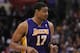 LOS ANGELES, CA - APRIL 04: Andrew Bynum #17 of the Los Angeles Lakers reacts after his dunk against the Los Angeles Clippers at Staples Center on April 4, 2012 in Los Angeles, California. The Lakers won 113-108. NOTE TO USER: User expressly acknowledges and agrees that, by downloading and or using this photograph, User is consenting to the terms and conditions of the Getty Images License Agreement. (Photo by Harry How/Getty Images)