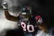 Houston Texans number one draft pick defensive end Mario Williams is introduced to the crowd at Reliant Stadium before Sunday's game between the Buffalo Bills and the Houston Texans, Nov. 19, 2006 in Houston, Texas. (Photo by Bob Levey/NFLPhotoLibrary)