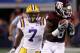 ARLINGTON, TX - JANUARY 07: Jeff Fuller #8 of the Texas A&M Aggies makes a catch over Patrick Peterson #7 of the Louisiana State University Tigers during the AT&T Cotton Bowl at Cowboys Stadium on January 7, 2011 in Arlington, Texas. (Photo by Chris Graythen/Getty Images)