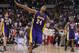 LOS ANGELES, CA - APRIL 04: Kobe Bryant #24 of the Los Angeles Lakers celebrates his basket against the Los Angeles Clippers late in the fourth quarter during a 113-108 win at Staples Center on April 4, 2012 in Los Angeles, California. NOTE TO USER: User expressly acknowledges and agrees that, by downloading and or using this photograph, User is consenting to the terms and conditions of the Getty Images License Agreement. (Photo by Harry How/Getty Images)