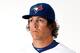DUNEDIN, FL - MARCH 02: Colby Rasmus #28 of the Toronto Blue Jays poses for a portrait at Dunedin Stadium on March 2, 2012 in Dunedin, Florida. (Photo by Jonathan Ferrey/Getty Images)