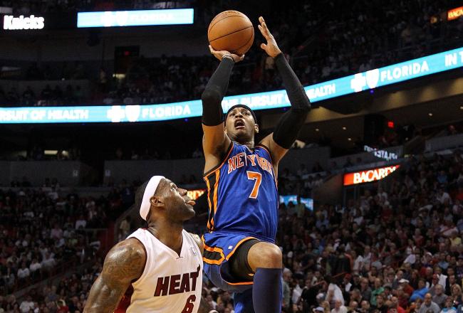 Carmelo Anthony was the best player on the court in the first half today.