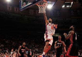 Tyson Chandler has been playing with two fouls for most of the game but the Heat haven't really exploited that.