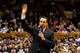 DURHAM, NC - NOVEMBER 18: Head coach Mike Krzyzewski of the Duke Blue Devils speaks to the crowd as he is acknowledged for breaking the record for wins in NCAA men's basketball at Cameron Indoor Stadium on November 18, 2011 in Durham, North Carolina. (Photo by Streeter Lecka/Getty Images)