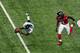 ATLANTA - SEPTEMBER 18: Asante Samuel #22 of the Philadelphia Eagles intercepts a pass intended for Julio Jones #11 of the Atlanta Falcons at the Georgia Dome on September 18, 2011 in Atlanta, Georgia. (Photo by Scott Cunningham/Getty Images)