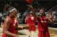 DENVER, CO - MARCH 31: (L-R) Sisters Nnemkadi Oqwumike #30 and Chiney Ogwumike #13 of the Stanford Cardinals participate in practice prior to the NCAA Women's Basketball Tournament Final Four at Pepsi Center on March 31, 2012 in Denver, Colorado. (Photo by Doug Pensinger/Getty Images)