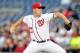 WASHINGTON, DC - APRIL 13: Jordan Zimmermann #27 of the Washington Nationals pitches against the Cincinnati Reds at Nationals Park on April 13, 2012 in Washington, DC. (Photo by Greg Fiume/Getty Images)