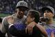 NEW ORLEANS, LA - APRIL 02: Anthony Davis #23 hugs head coach John Calipari of the Kentucky Wildcats after defeating the Kansas Jayhawks 67-59 in the National Championship Game of the 2012 NCAA Division I Men's Basketball Tournament at the Mercedes-Benz Superdome on April 2, 2012 in New Orleans, Louisiana. (Photo by Jeff Gross/Getty Images)