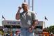FORT WORTH, TX - APRIL 15: Honorary Starter, WWE wrestler 'Stone Cold' Steve Austin, gives the command for drivers to start their engines prior to the NASCAR Nextel Cup Series Samsung 500 at Texas Motor Speedway on April 15, 2007 in Fort Worth, Texas. (Photo by Chris Graythen/Getty Images for NASCAR)