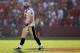 SAN FRANCISCO, CA - JANUARY 14: Drew Brees #9 of the New Orleans Saints walks off the field in the first quarter of the NFC Divisional playoff game against the San Francisco 49ers at Candlestick Park on January 14, 2012 in San Francisco, California. (Photo by Ezra Shaw/Getty Images)