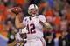 GLENDALE, AZ - JANUARY 02: Andrew Luck #12 of the Stanford Cardinal throws a pass against the Oklahoma State Cowboys during the Tostitos Fiesta Bowl on January 2, 2012 at University of Phoenix Stadium in Glendale, Arizona. (Photo by Doug Pensinger/Getty Images)