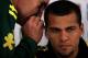 JOHANNESBURG, SOUTH AFRICA - JUNE 10: Daniel Alves talks to the media during the Brazil team press conference at The Fairways Hotel on June 10, 2010 in Johannesburg, South Africa. The Brazil national team are in South Africa to contest the 2010 FIFA World Cup. (Photo by Richard Heathcote/Getty Images)