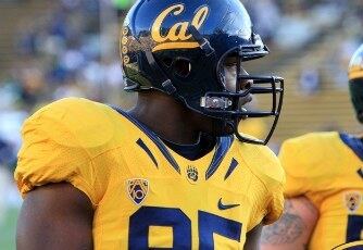 Tennessee Titans Visit with Cal's Ernest Owusu