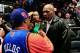NEW YORK, NY - FEBRUARY 15: (L) Spike lee chats with (R) Mike Tyson before the game between the New York Knicks and the Sacramento Kings at Madison Square Garden on February 15, 2012 in New York City. NOTE TO USER: User expressly acknowledges and agrees that, by downloading and/or using this Photograph, user is consenting to the terms and conditions of the Getty Images License Agreement. (Photo by Chris Trotman/Getty Images)