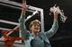 TAMPA, FL - APRIL 08: Head coach Pat Summitt of the Tennessee Lady Volunteers celebrates cutting down the net after their 64-48 win against the Stanford Cardinal during the National Championsip Game of the 2008 NCAA Women's Final Four at St. Pete Times Forum April 8, 2008 in Tampa, Florida. (Photo by Doug Benc/Getty Images)