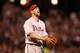 SAN FRANCISCO, CA - APRIL 18: Cliff Lee #33 of the Philadelphia Phillies reacts after the Phillies turned a double play in the ninth inning of their game against the San Francisco Giants at AT&T Park on April 18, 2012 in San Francisco, California. (Photo by Ezra Shaw/Getty Images)