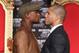 HOLLYWOOD, CA - MARCH 01: Floyd Mayweather and Miguel Cotto pose at a press conference to promote their upcoming fight on May 5 at the MGM Grand in Las Vegas at Grauman's Chinese Theatre on March 1, 2012 in Hollywood, California. (Photo by Jeff Gross/Getty Images)