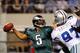 ARLINGTON, TX - JANUARY 03: Quarterback Donovan McNabb #5 of the Philadelphia Eagles at Cowboys Stadium on January 3, 2010 in Arlington, Texas. (Photo by Ronald Martinez/Getty Images)