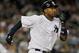 NEW YORK, NY - APRIL 17: Eduardo Nunez #26 of the New York Yankees runs out an RBI single in the third inning against the Minnesota Twins at Yankee Stadium on April 17, 2012 in the Bronx borough of New York City. (Photo by Mike Stobe/Getty Images)