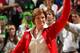 DENVER, CO - APRIL 01: Tennessee Volunteers women's head coach Pat Summitt waves to the fans as she is honored along with former USA Women's basketball coaches at halftime of the game between the Baylor Bears and the Stanford Cardinal during the National Semifinal game of the 2012 NCAA Division I Women's Basketball Championship at Pepsi Center on April 1, 2012 in Denver, Colorado. (Photo by Doug Pensinger/Getty Images)