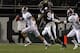STARKVILLE, MS - NOVEMBER 12: quarterback AJ McCarron #10 of the Alabama Crimson Tide scrambles away from pressure from defensive lineman Fletcher Cox #94 of the Mississippi State Bulldogs on November 12, 2011 at Davis Wade Stadium in Starkville, Mississippi. Alabama won 24-7. (Photo by Butch Dill/Getty Images)