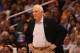 PHOENIX, AZ - MARCH 27: Head coach Gregg Popovich of the San Antonio Spurs reacts during the NBA game against the Phoenix Suns at US Airways Center on March 27, 2012 in Phoenix, Arizona. The Spurs defeated the Suns 107-100. NOTE TO USER: User expressly acknowledges and agrees that, by downloading and or using this photograph, User is consenting to the terms and conditions of the Getty Images License Agreement. (Photo by Christian Petersen/Getty Images)