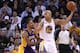 OAKLAND, CA - MARCH 27: Richard Jefferson #44 of the Golden State Warriors looks to drive on Ramon Sessions #7 of the Los Angeles Lakers at Oracle Arena on March 27, 2012 in Oakland, California. NOTE TO USER: User expressly acknowledges and agrees that, by downloading and or using this photograph, User is consenting to the terms and conditions of the Getty Images License Agreement. (Photo by Ezra Shaw/Getty Images)
