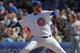 CHICAGO, IL - APRIL 05: Starting pitcher Ryan Dempster #46 of the Chicago Cubs delivers the ball against the Washington Nationals during the opening day game at Wrigley Field on April 5, 2012 in Chicago, Illinois. (Photo by Jonathan Daniel/Getty Images)