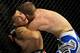 Apr 21, 2012; Atlanta, GA, USA; Mac Danzig (right) fights Efrain Escudero in a lightweight bout during UFC 145 at Philips Arena. Paul Abell-US PRESSWIRE