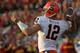 LOS ANGELES, CA - SEPTEMBER 17: Quarterback Ryan Nassib #12 of the Syracuse Orangemen throws a pass against the USC Trojans at the Los Angeles Memorial Coliseum on September 17, 2011 in Los Angeles, California. USC won 38-17. (Photo by Stephen Dunn/Getty Images)