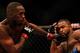 ATLANTA, GA - APRIL 21: Jon Jones (L) punches Rashad Evans during their light heavyweight title bout for UFC 145 at Philips Arena on April 21, 2012 in Atlanta, Georgia. (Photo by Kevin C. Cox/Getty Images)