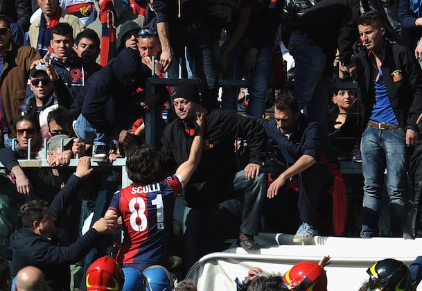 VIDEO: Watch Amazing Scenes as Genoa Ultras Demand Players Remove Their Shirts