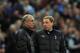 LONDON, ENGLAND - APRIL 15: Harry Redknapp manager of Tottenham Hotspur in discussion with assistant Joe Jordan during the FA Cup with Budweiser Semi Final match between Tottenham Hotspur and Chelsea at Wembley Stadium on April 15, 2012 in London, England. (Photo by Clive Rose/Getty Images)