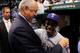 ST PETERSBURG, FL - OCTOBER 04: President and CEO Nolan Ryan and manager Ron Washington of the Texas Rangers celebrate after the Rangers defeat the Tampa Bay Rays 4-3 in Game Four of the American League Division Series at Tropicana Field on October 4, 2011 in St Petersburg, Florida. The Rangers victory sends them to the American League Championship Series. (Photo by Mike Ehrmann/Getty Images)