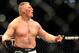 LAS VEGAS - JULY 11: Brock Lesnar reacts after knocking out Frank Mir during their heavyweight title bout during UFC 100 on July 11, 2009 in Las Vegas, Nevada. (Photo by Jon Kopaloff/Getty Images)