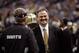 NEW ORLEANS, LA - OCTOBER 31: General manager Mickey Loomis of the New Orleans Saints talks to a coach prior to the game against the Pittsburgh Steelers at the Louisiana Superdome on October 31, 2010 in New Orleans, Louisiana. (Photo by Matthew Sharpe/Getty Images)