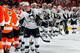Sidney Crosby leads the traditional handshake line after Pittsburgh's series loss to Philadelphia
