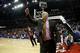 Greenberg after his only NCAA Tournament victory at Virginia Tech.